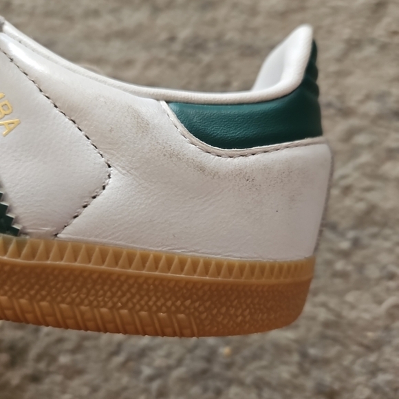 Adidas Samba Kids XLG Athletic Shoe In White / Collegiate Green / Pantone 2 - Picture 14 of 14